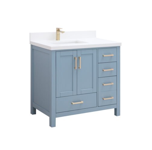 Royal Tallahassee Collection 32 inch Polar Blue Bathroom Vanity - Image 2